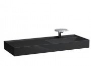 Раковина для ванної Laufen Kartell 120х46 см полиця зліва з 1 отвором кераміка чорний глянсовий H8133330201111