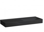 Раковина для ванної Laufen Kartell 120х46 см полиця зліва без отворів кераміка чорний глянсовий H8133330201121
