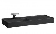 Раковина для ванної Laufen Kartell 120х46 см полиця праворуч з 1 отвором кераміка чорний глянсовий H8133320201111