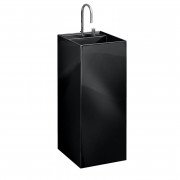 Раковина для ванної Laufen Kartell 37,5х43,5 см підлогова з 2 отворами кераміка чорний глянсовий H8113310208151