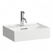 Раковина для ванної Laufen Kartell 45х34 см з 1 отвором під змішувач шліфована кераміка білий H8183300001041