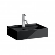 Раковина для ванної Laufen Kartell 45х34 см з 1 отвором під змішувач шліфована кераміка чорний глянсовий H8183300201041