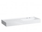 Раковина для ванної Laufen Kartell 120х46 см полиця зліва з 2 отворами кераміка білий з покриттям LCC H8133334008151