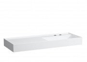 Раковина для ванної Laufen Kartell 120х46 см полиця зліва з 2 отворами кераміка білий матовий H8133337578151