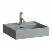 Раковина для ванної Laufen Kartell 45х34 см з 1 отвором під змішувач шліфована кераміка графіт матовий H8183307581041