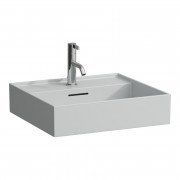 Раковина для ванної Laufen Kartell 45х34 см з 1 отвором під змішувач шліфована кераміка матовий сірий H8183307591041