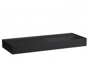 Раковина для ванної Laufen Kartell 120х46 см полиця зліва без отворів кераміка чорний матовий H8133337161121