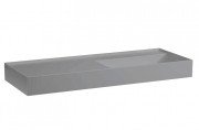 Раковина для ванної Laufen Kartell 120х46 см полиця зліва без отворів кераміка графіт матовий H8133337581121