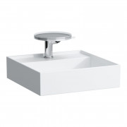 Раковина для ванної Laufen Kartell 46х46 см з 1 отвором без переливу шліфована кераміка білий H8183310001111