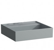 Раковина для ванної Laufen Kartell 45х34 см без отворів без переливу шліфована кераміка графіт матовий H8183307581121