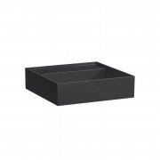 Раковина для ванної Laufen Kartell 46х46 см без отворів без переливу шліфована кераміка чорний глянсовий H8183310201121