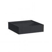 Раковина для ванної Laufen Kartell 46х46 см без отворів без переливу шліфована кераміка чорний матовий H8183317161121