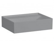 Раковина для ванної Laufen Kartell 46х46 см без отворів без переливу шліфована кераміка графіт матовий H8183317581121