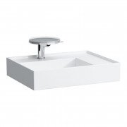 Раковина для ванної Laufen Kartell 60х46 см з одним отвором полиця праворуч шліфована кераміка білий з покриттям LCC H8183344001111