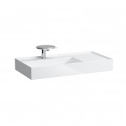 Раковина для ванної Laufen Kartell 90х46 см з 1 отвором полиця праворуч шліфована кераміка білий H8183380001111