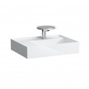 Раковина для ванної Laufen Kartell 60х46 см з 1 отвором полиця зліва шліфована кераміка білий матовий H8183357571111