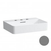 Раковина для ванної Laufen Val 55х40 см із 3 отворами під змішувач кераміка графіт матовий H8122847581081