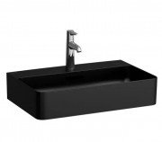 Раковина для ванної Laufen Val 55х40 см з 1 отвором без переливу кераміка чорний матовий H8122847161111