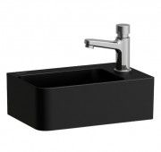Мини-раковина для ванной Laufen Val 34х22 см с 1 отверстием справа без перелива керамика черный матовый H8152807161141