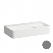 Раковина для ванной Laufen Val 60х31 см без отверстий с полкой справа керамика графит матовый H8152857581091