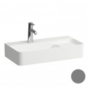 Раковина для ванної Laufen Val 60х31 см з 1 отвором без переливу з полицею праворуч кераміка графіт матовий H8152857581111