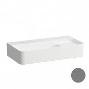 Раковина для ванної Laufen Val 60х31 см без отворів з полицею праворуч кераміка графіт матовий H8152857581091