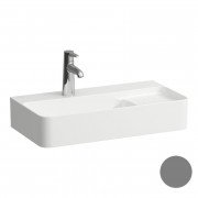Раковина для ванної Laufen Val 60х31 см з 1 отвором без переливу з полицею праворуч кераміка графіт матовий H8152857581111