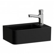 Мини-раковина для ванной Laufen Val 34х22 см с 1 отверстием справа керамика черный матовый H8152807161061