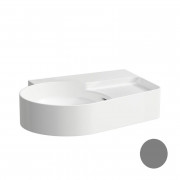 Раковина для ванной Laufen Val 53х40 см без отверстий полка справа керамика графит матовый H8152887581091