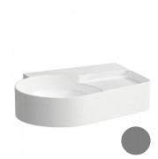 Раковина для ванної Laufen Val 53х40 см без отворів без переливу полиця праворуч кераміка графіт матовий H8152887581121