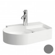 Раковина для ванної Laufen Val 53х40 см з 1 отвором полиця праворуч кераміка графіт матовий H8152887581061