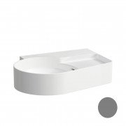 Раковина для ванної Laufen Val 53х40 см без отворів полиця праворуч кераміка графіт матовий H8152887581091