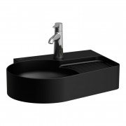 Раковина для ванної Laufen Val 53х40 см з 1 отвором без переливу полиця праворуч кераміка чорний матовий H8152887161111