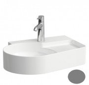 Раковина для ванної Laufen Val 53х40 см з 1 отвором без переливу полиця праворуч кераміка графіт матовий H8152887581561