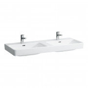 Раковина для ванной Laufen Pro S двойная 120х46,5 см с 1 отверстием на каждой чаше керамика белый H8149660001041