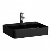 Раковина для ванної Laufen Val 55х42 см з 3 отворами шліфована кераміка чорний матовий H8162827161081