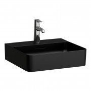 Раковина для ванної Laufen Val 45х42 см з 1 отвором шліфована кераміка чорний матовий H8162807161041