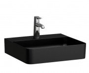 Раковина для ванної Laufen Val 55х42 см з 1 отвором без переливу шліфована кераміка чорний матовий H8162827161111