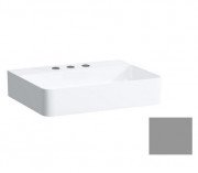 Раковина для ванної Laufen Val 55х42 см з 3 отворами без переливу шліфована кераміка графіт матовий H8162827581581