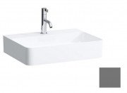 Раковина для ванної Laufen Val 60х42 см з 1 отвором без переливу шліфована кераміка графіт матовий H8162837581111