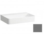 Раковина для ванной Laufen Val 60х42 см без отверстий без перелива шлифованная керамика графит матовый H8162837581121