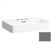 Раковина для ванної Laufen Val 65х42 см з 3 отворами шліфована кераміка графіт матовий H8162847581081