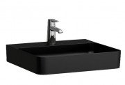 Раковина для ванної Laufen Val 65х42 см з 1 отвором без переливу шліфована кераміка чорний матовий H8162847161111