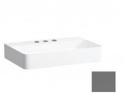 Раковина для ванної Laufen Val 65х42 см з 3 отворами без переливу шліфована кераміка графіт матовий H8162847581581