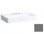 Раковина для ванної Laufen Val 75х42 см з 3 отворами без переливу шліфована кераміка графіт матовий H8162857581581