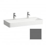 Раковина для ванної Laufen Val 95х42 см з 2 отворами без переливу шліфована кераміка графіт матовий H8162877581151