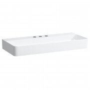 Раковина для ванної Laufen Val 95х42 см з 3 отворами без переливу шліфована кераміка білий H8162870001581