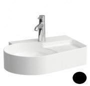 Раковина для ванної Laufen Val 53х40 см з 1 отвором без переливу шліфована кераміка чорний матовий H8162887161111