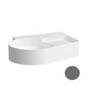 Раковина для ванної Laufen Val 53х40 см без отворів без переливу шліфована кераміка графіт матовий H8162887581121