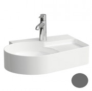 Раковина для ванной Laufen Val 53х40 см с 1 отверстием без перелива шлифованная керамика графит матовый H8162887581561